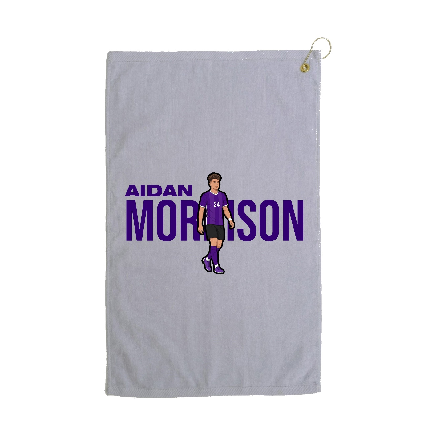 Golf Towel — Player Name in Grey