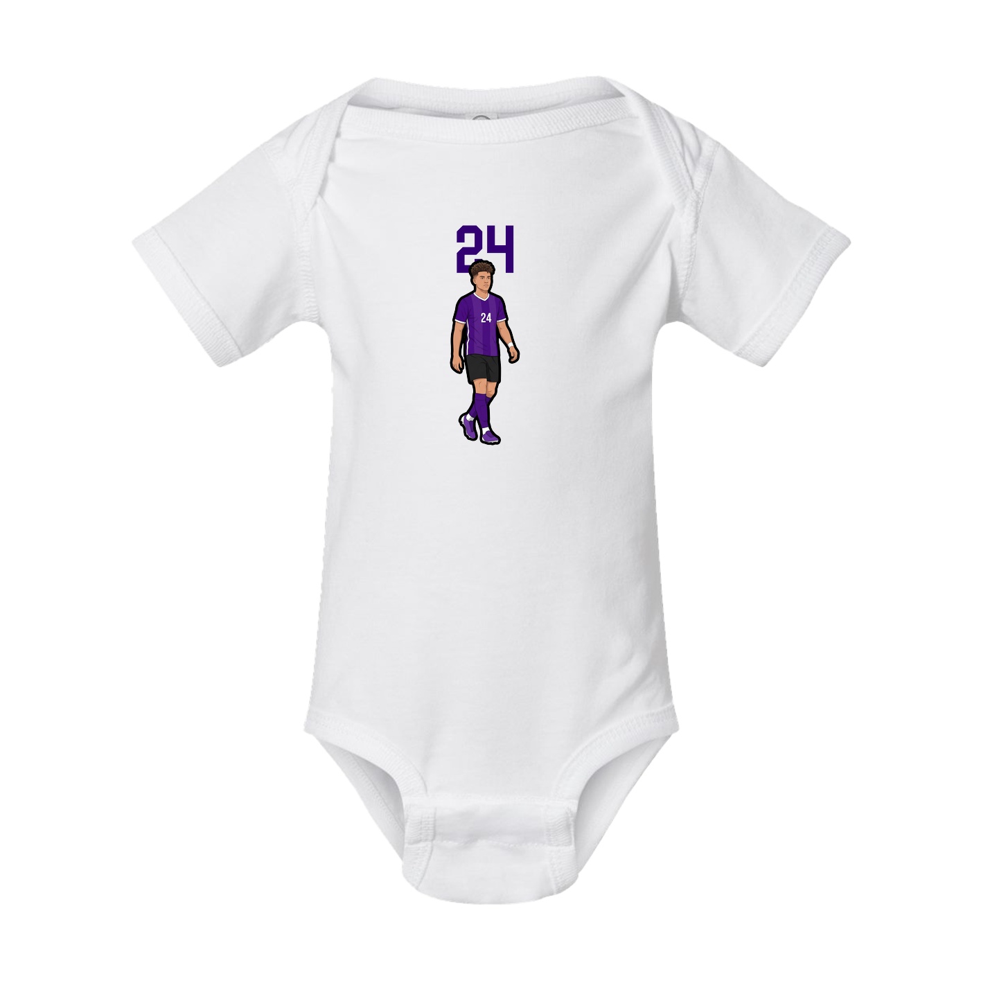 Baby Onesie — Number Top in White