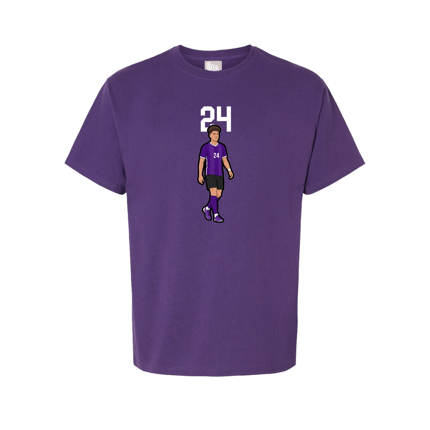 Youth Tee — Number Top in Purple