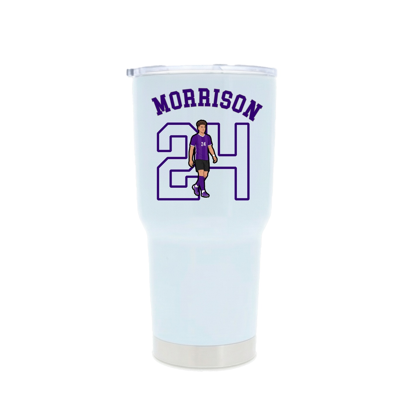 30oz Stainless Steel Tumbler — Shirsey Arch in White