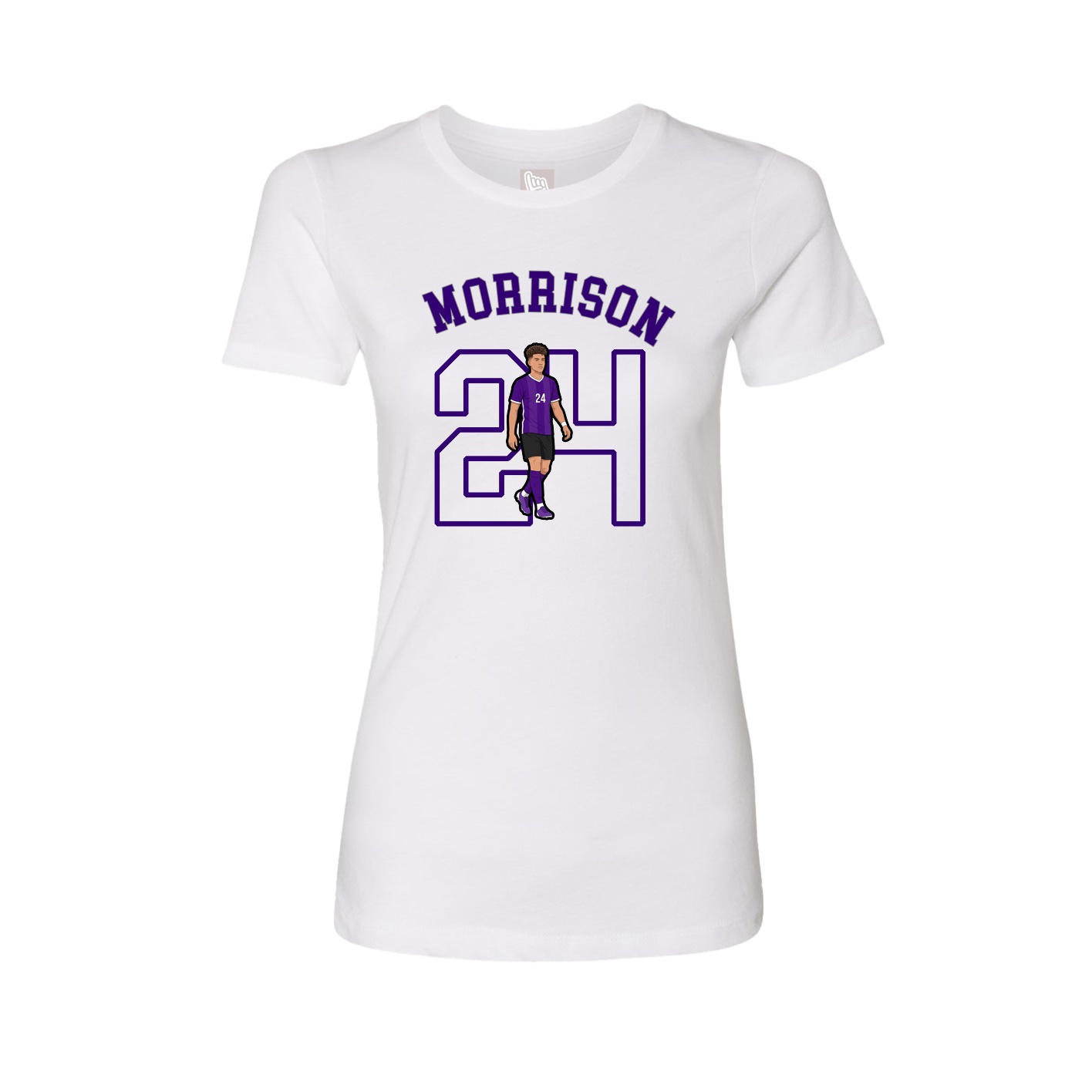 Fitted Women's Tee — Shirsey Arch in White
