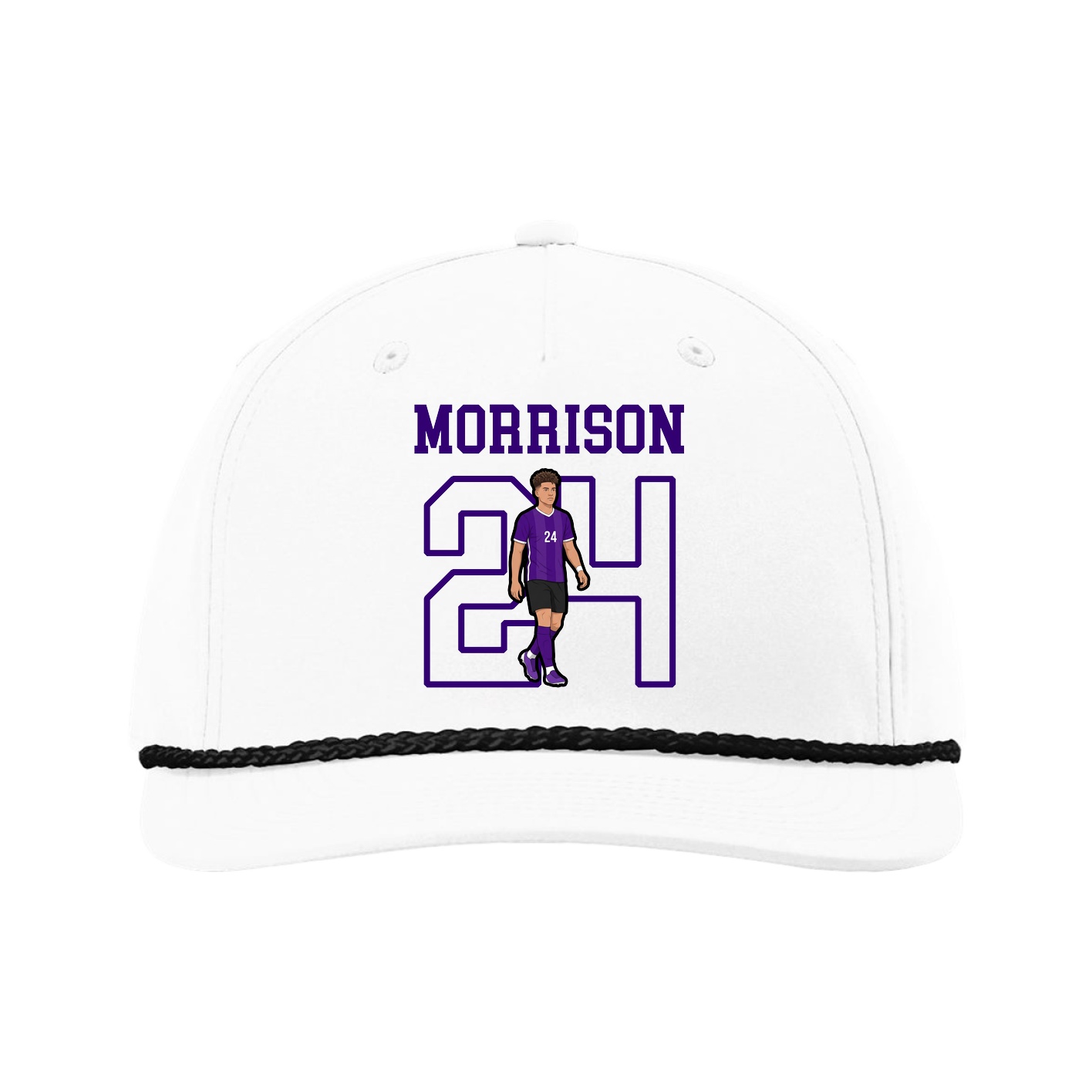 Five-Panel Classic Rope Cap — Shirsey in White