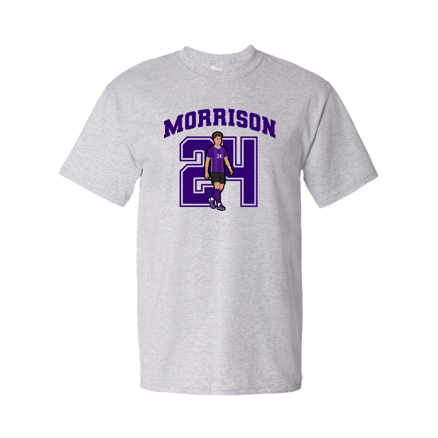 Youth Tee — Number in Grey