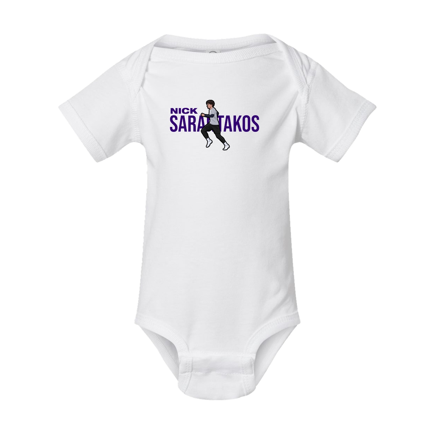 Baby Onesie — Player Name in White