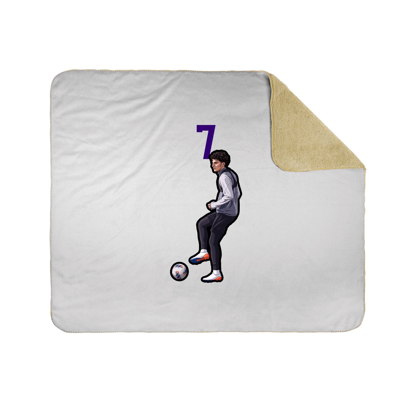 Throw Blanket — Number Top in White