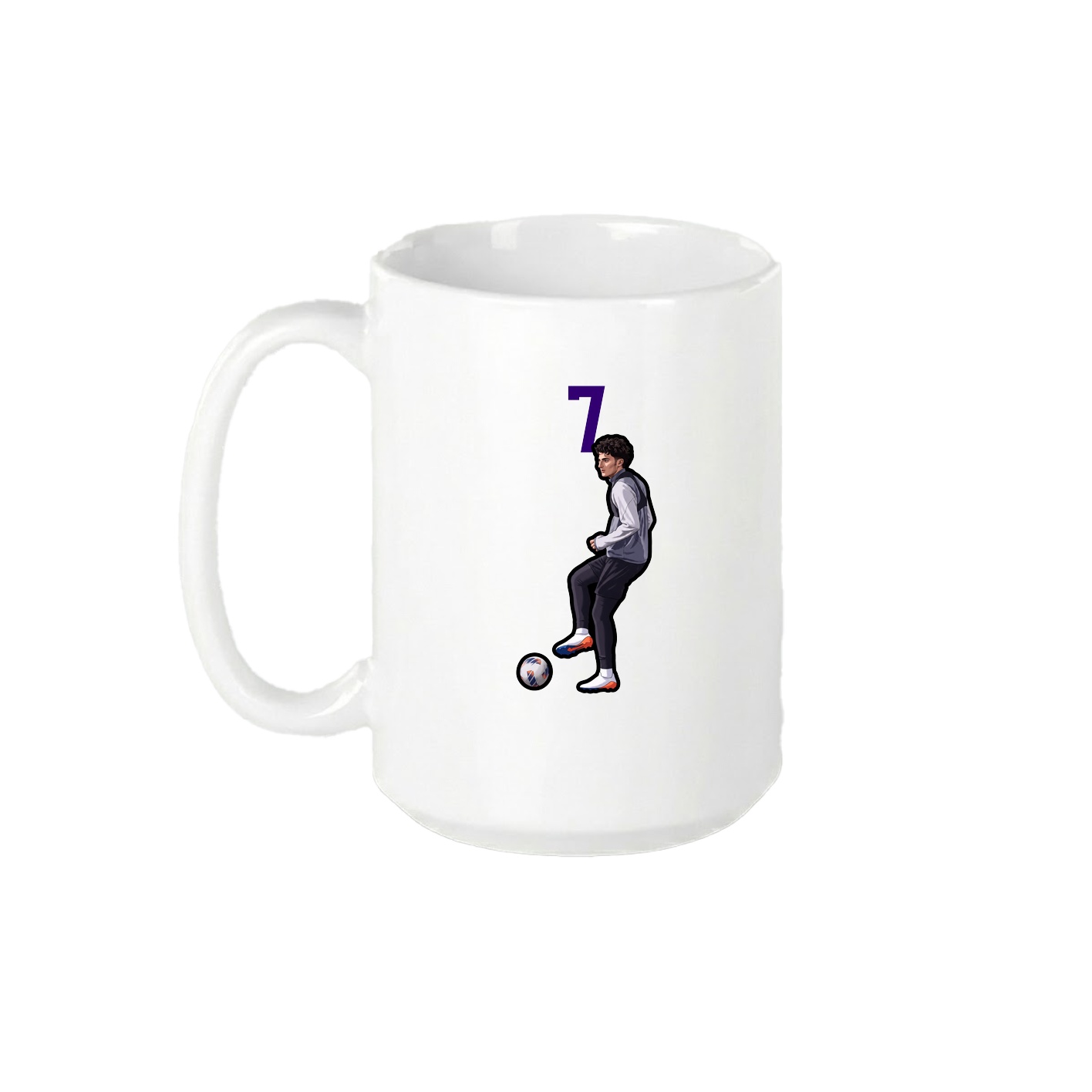 15oz Coffee Mug — Number Top in White
