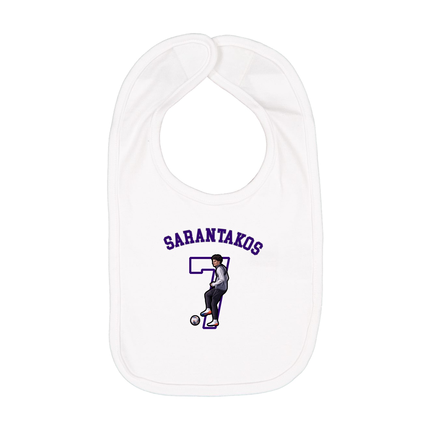 Infant Bib — Shirsey Arch in White