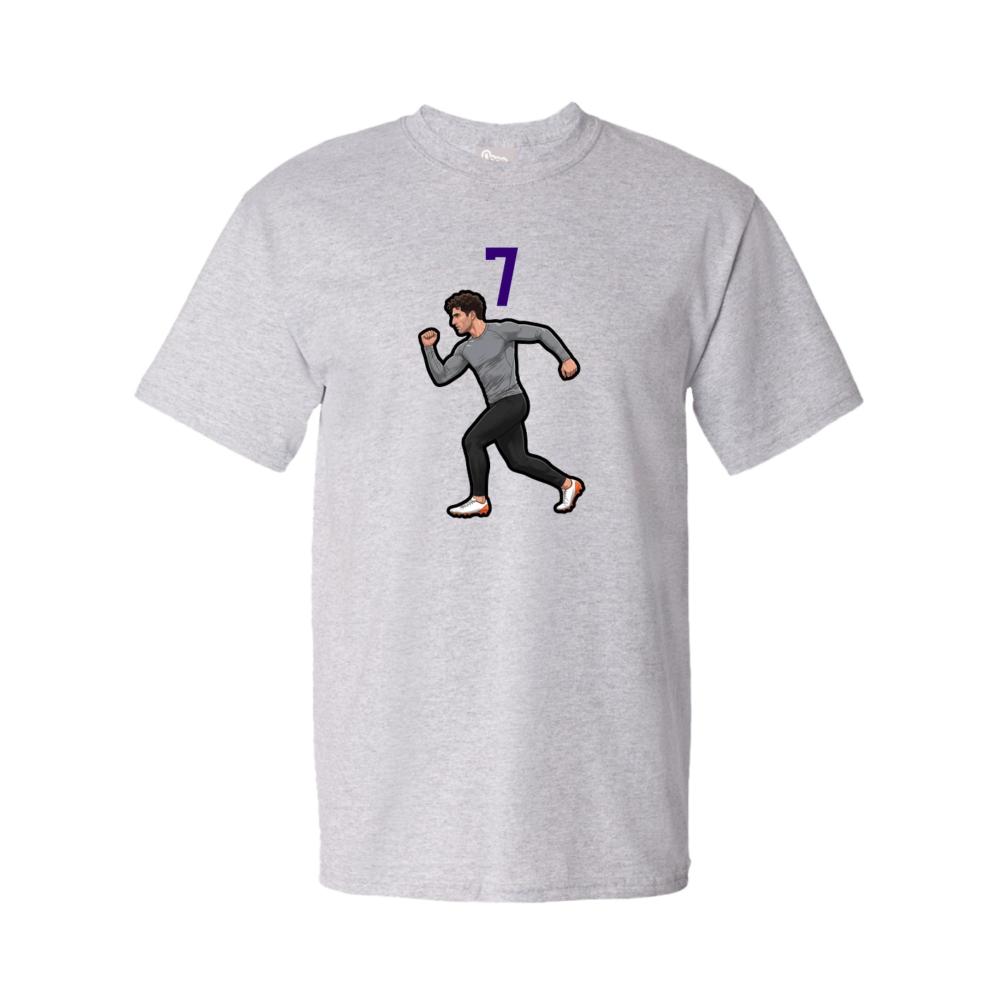 Youth Tee — Number Top in Grey