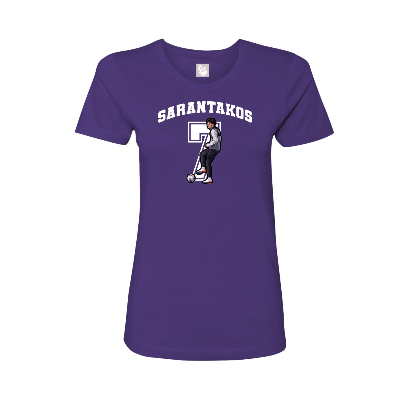 Fitted Women's Tee — Number in Purple