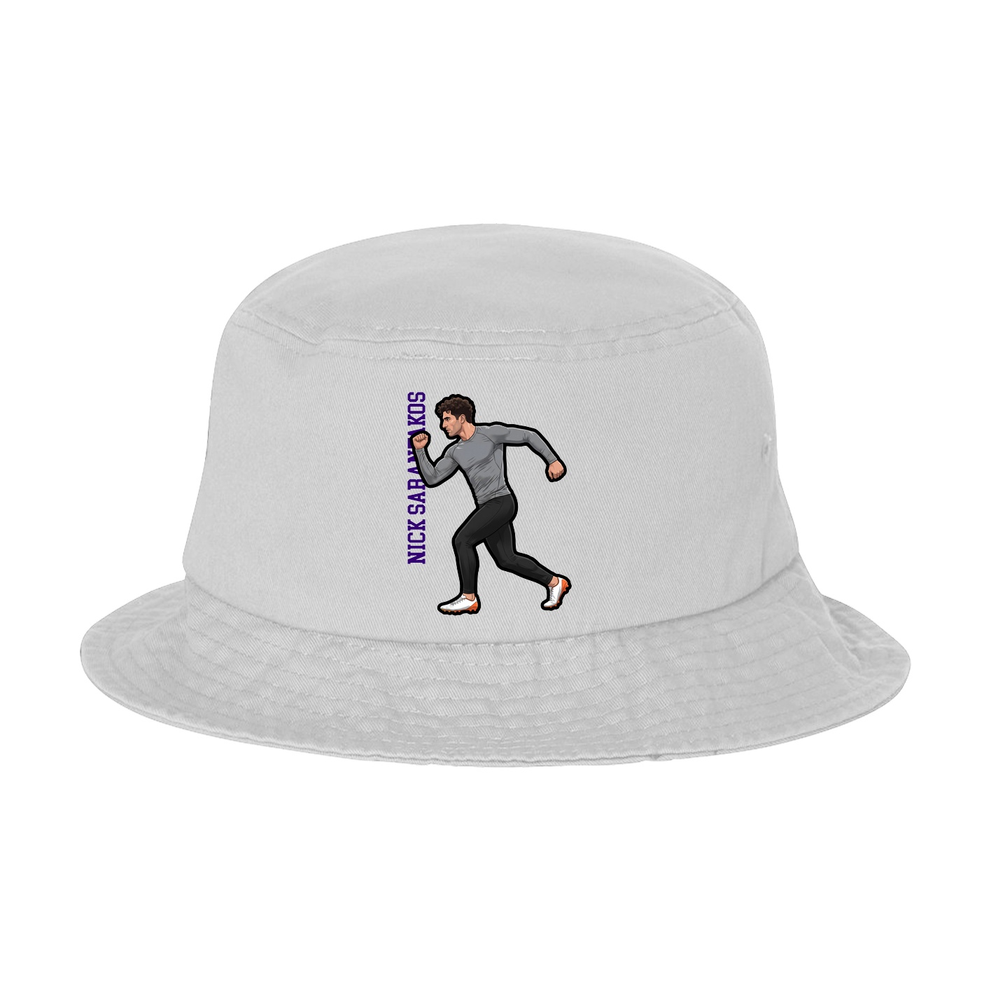 Bucket Cap — Name Vertical in White