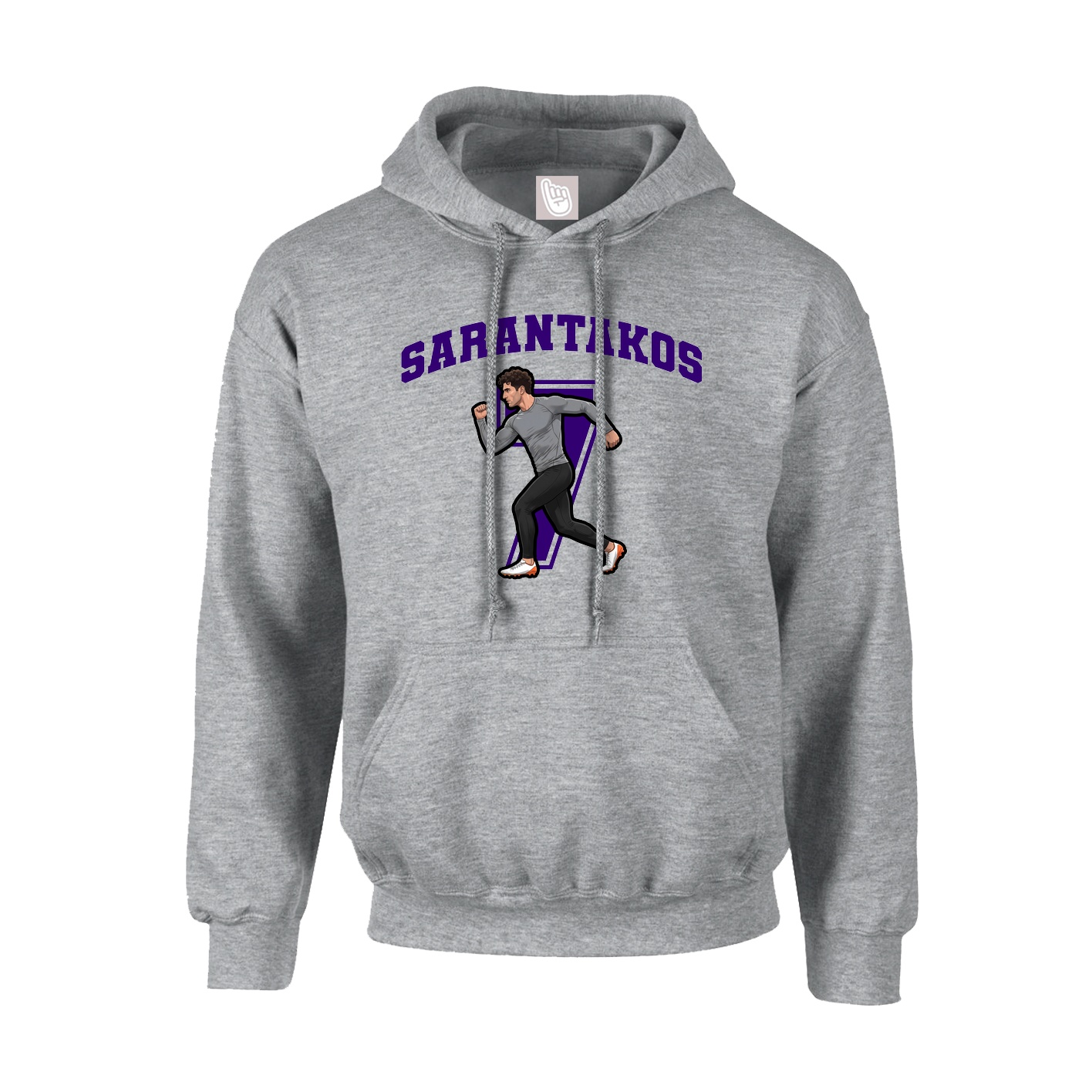 Youth Hoodie — Number in Grey