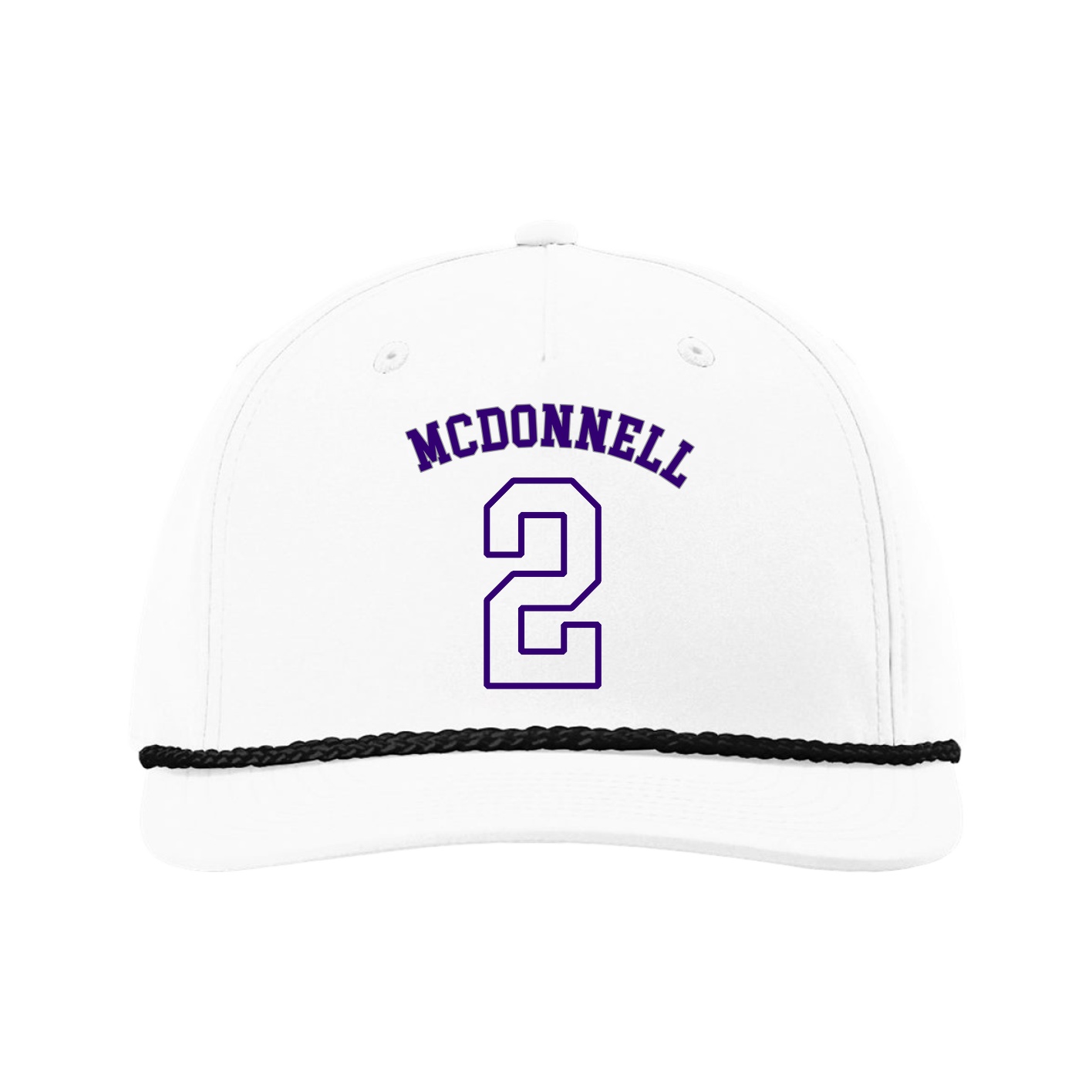 Five-Panel Classic Rope Cap — Shirsey Arch in White
