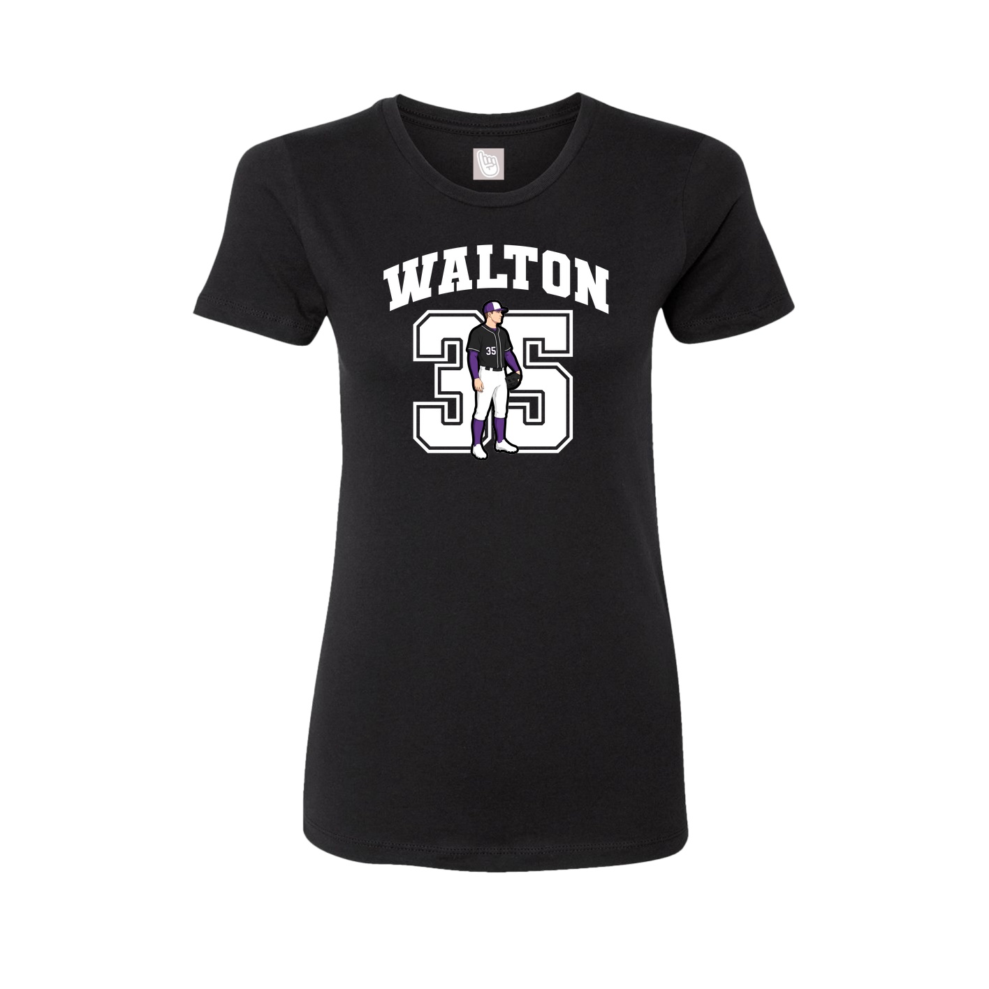 Womens Tee — Number in Black