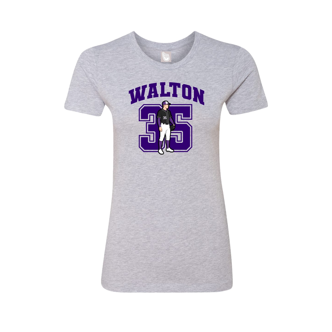 Womens Tee — Number in Grey