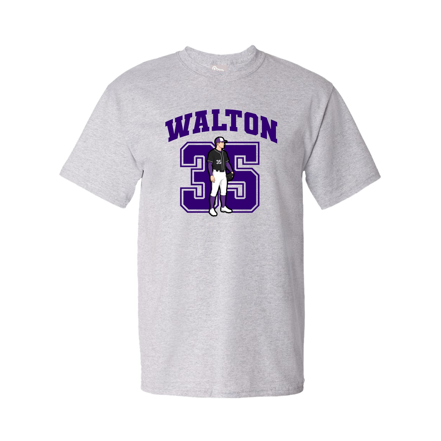 Youth Tee — Number in Grey