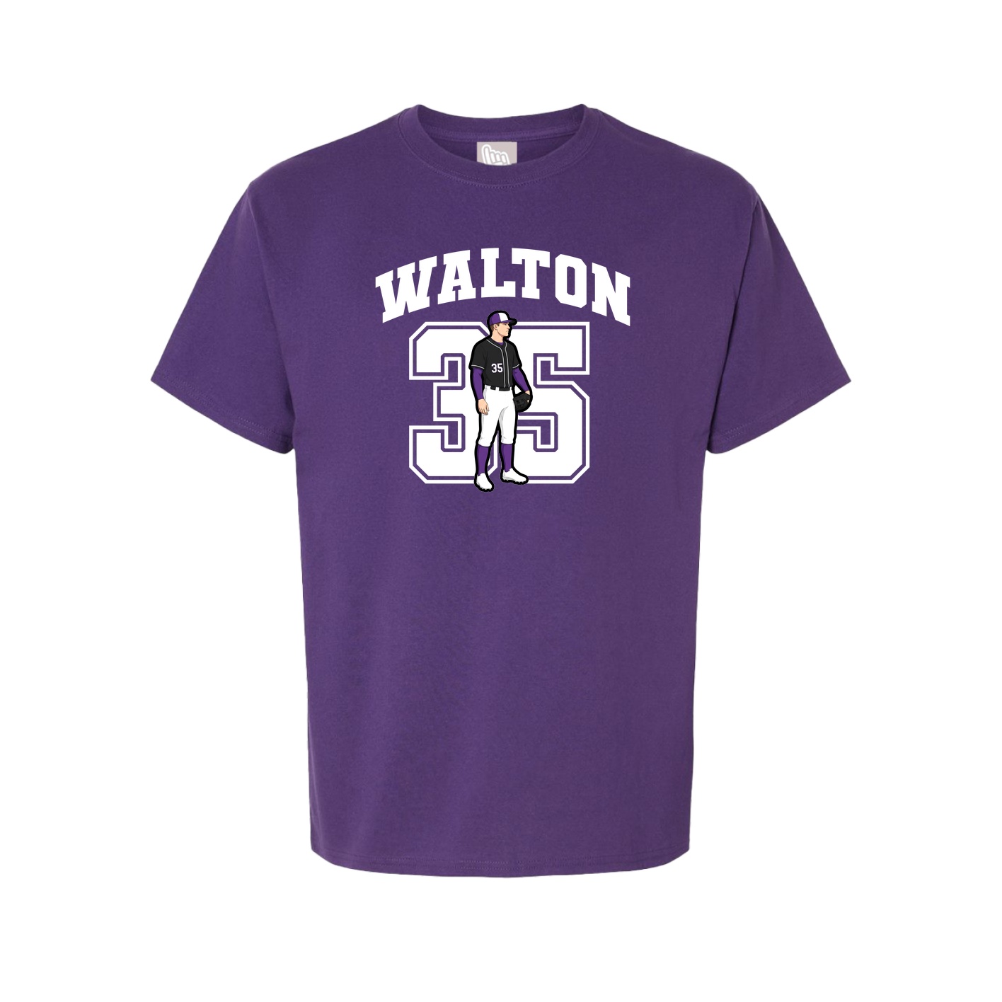 Youth Tee — Number in Purple