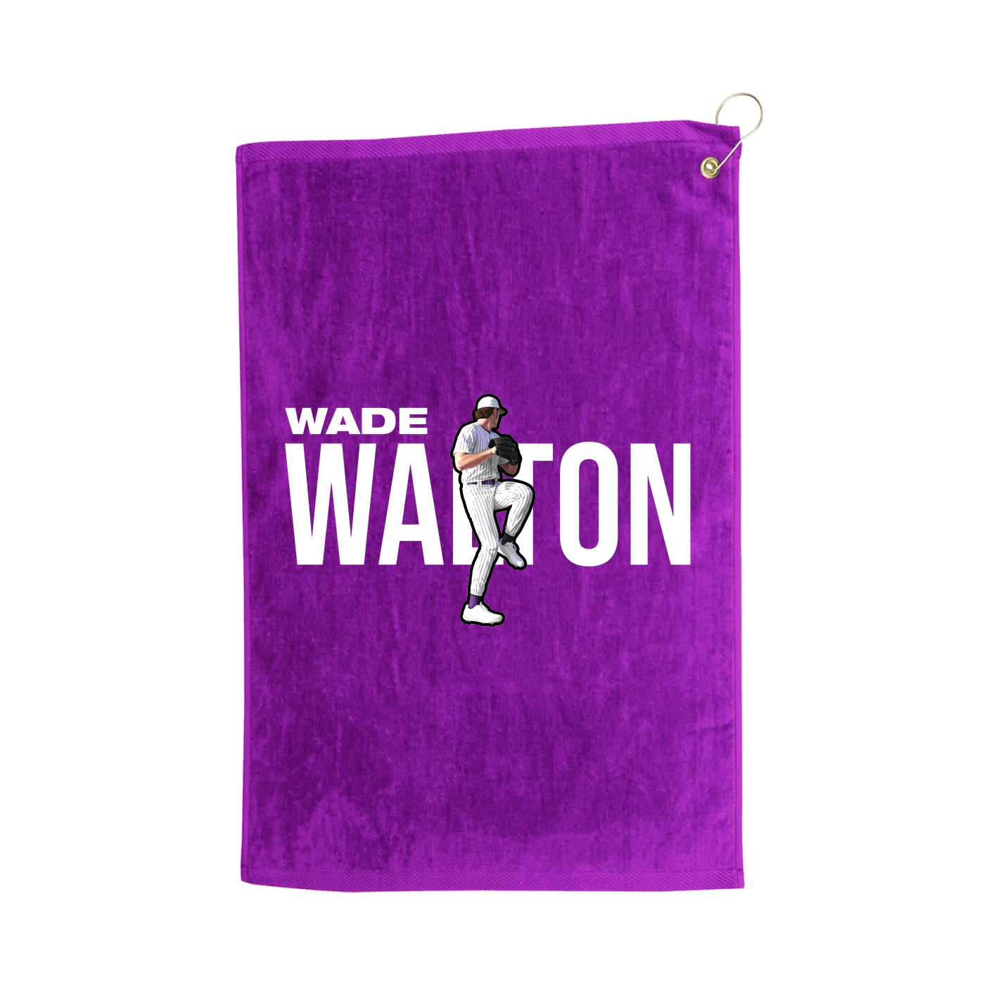 Golf Towel — Player Name in Purple