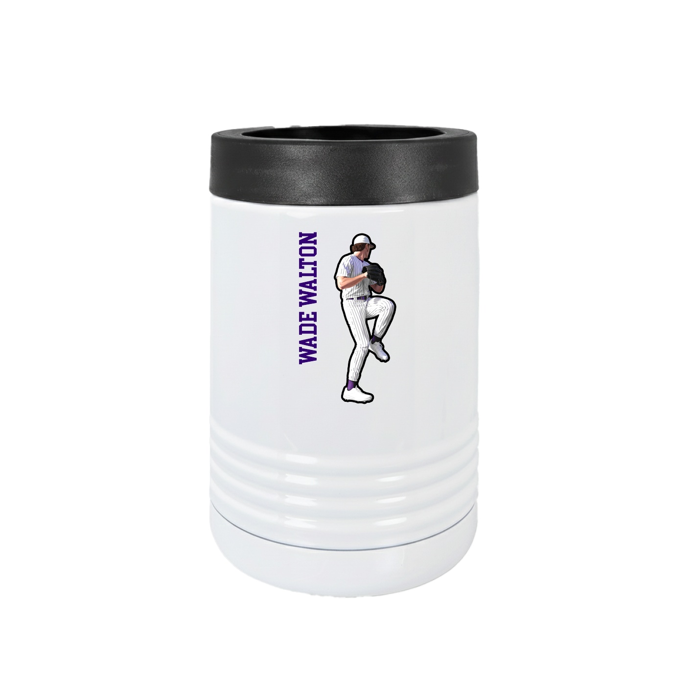 Beverage Holder — Name Vertical in White