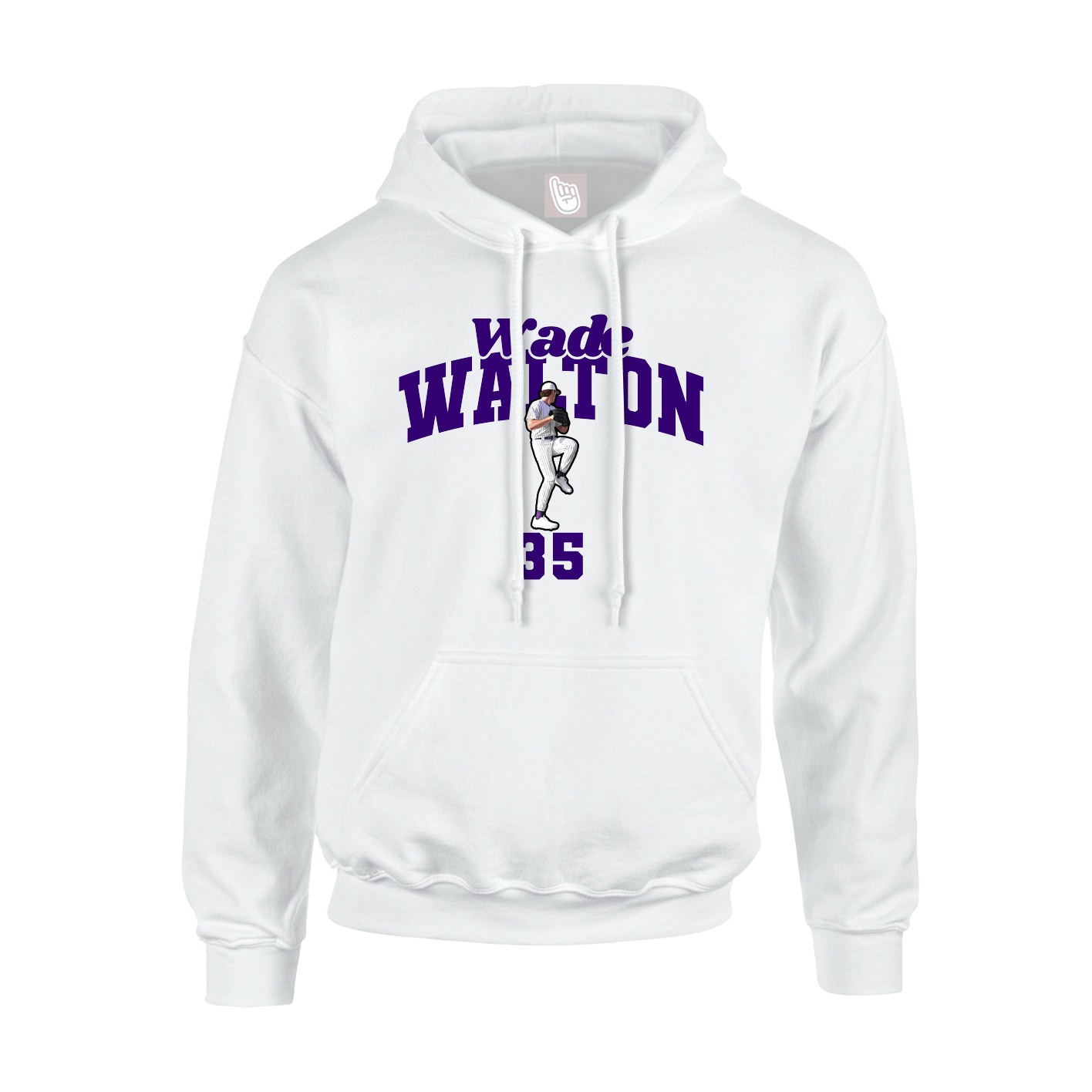 Youth Hoodie — Signature Arch in White