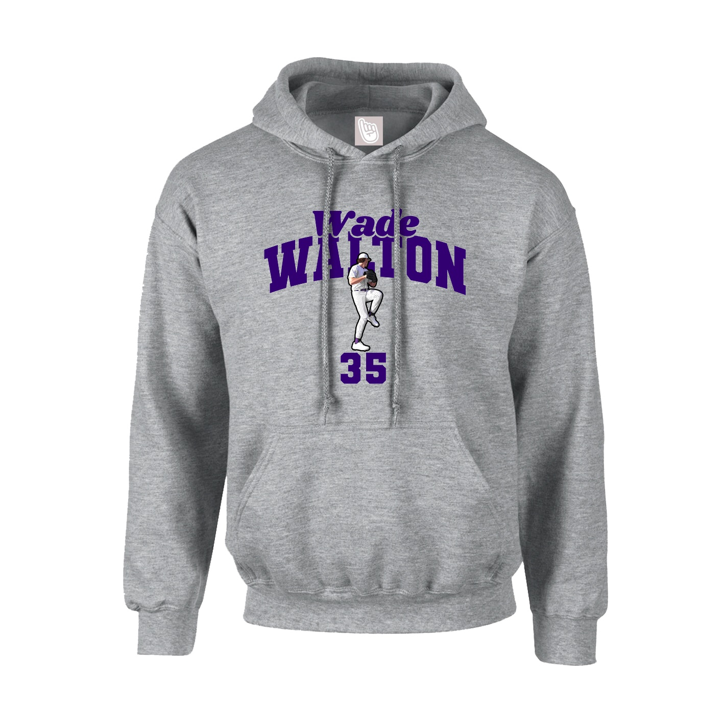 Youth Hoodie — Signature Arch in Grey