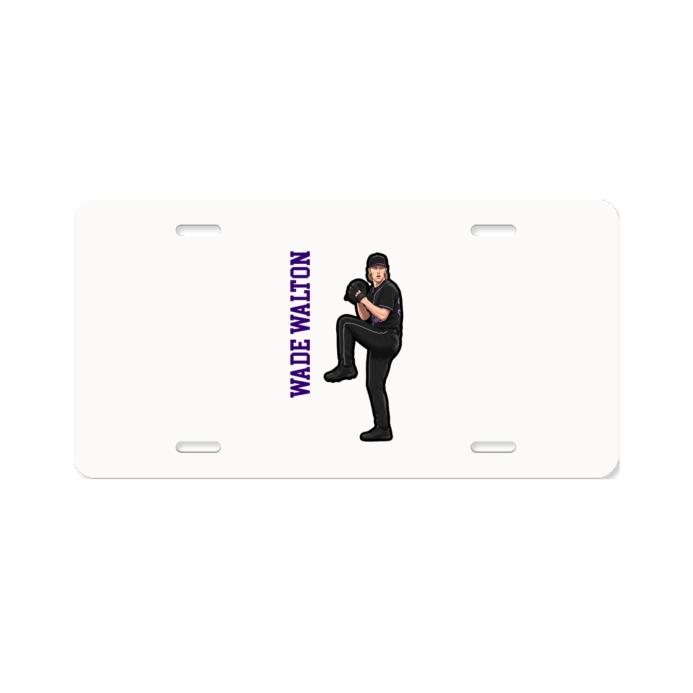 License Plate — Name Vertical in Classic