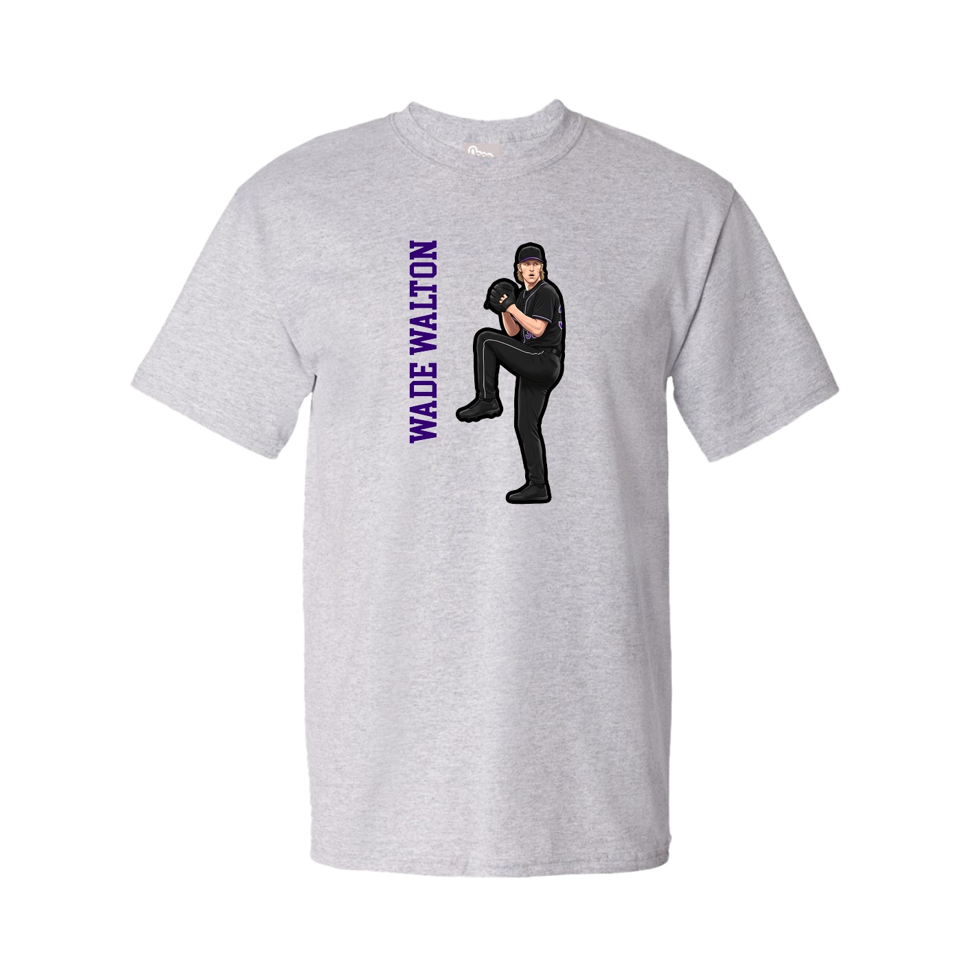 Tee — Name Vertical in Grey