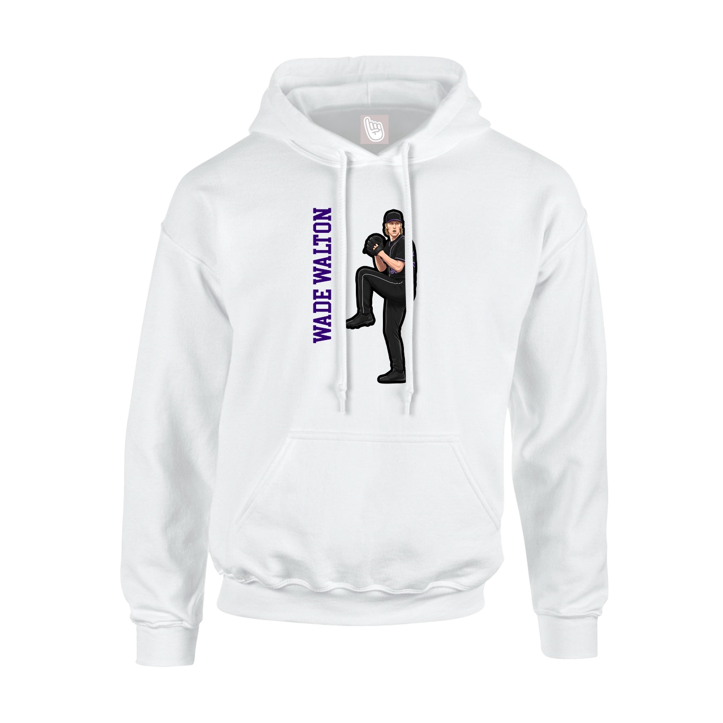 Hoodie — Name Vertical in White