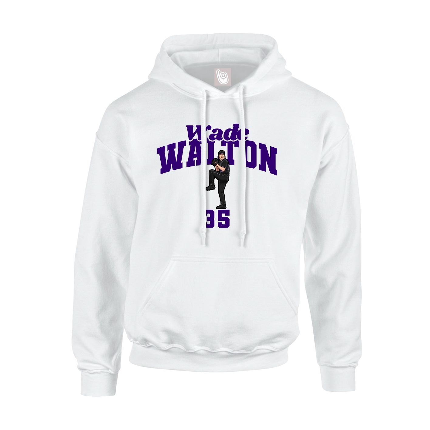 Hoodie — Signature Arch in White