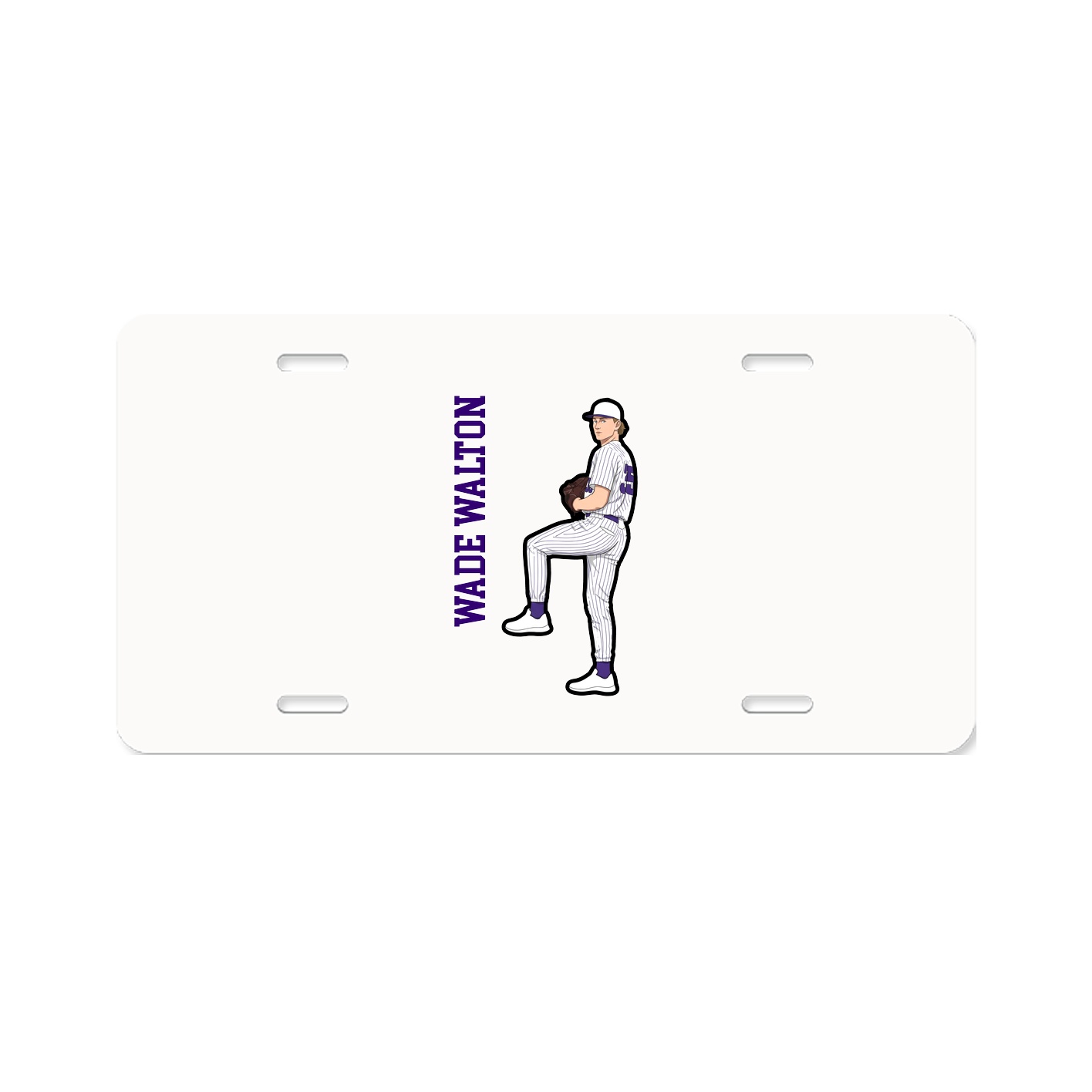 License Plate — Name Vertical in Classic