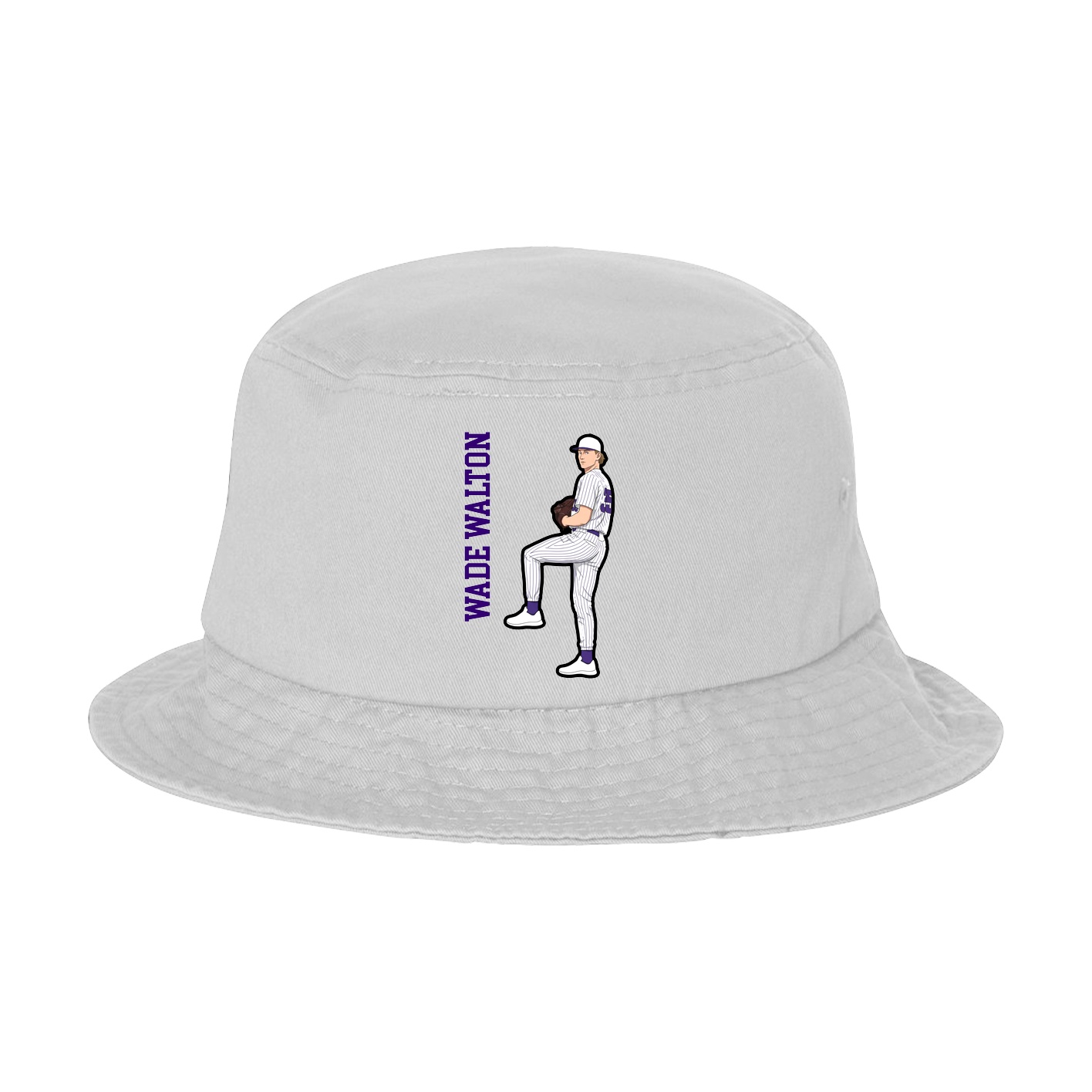 Bucket Cap — Name Vertical in White