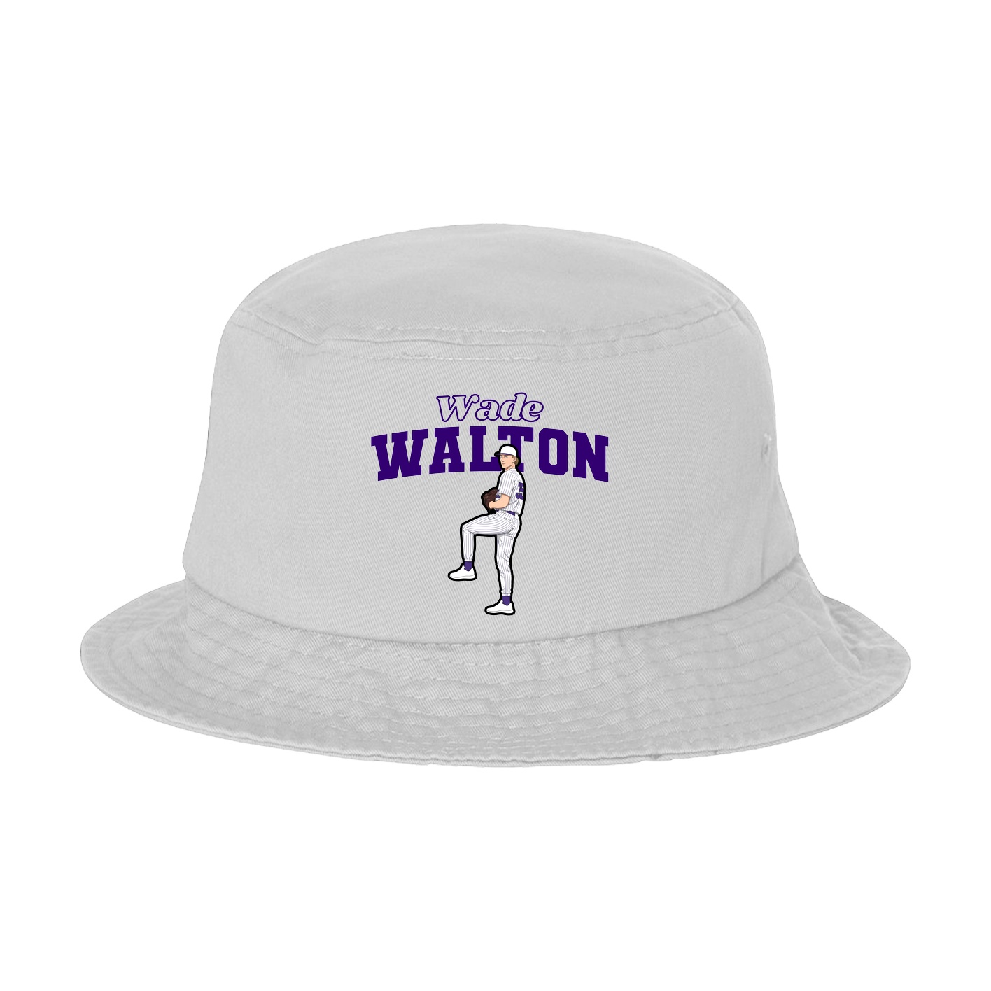 Bucket Cap — Name Arch in White