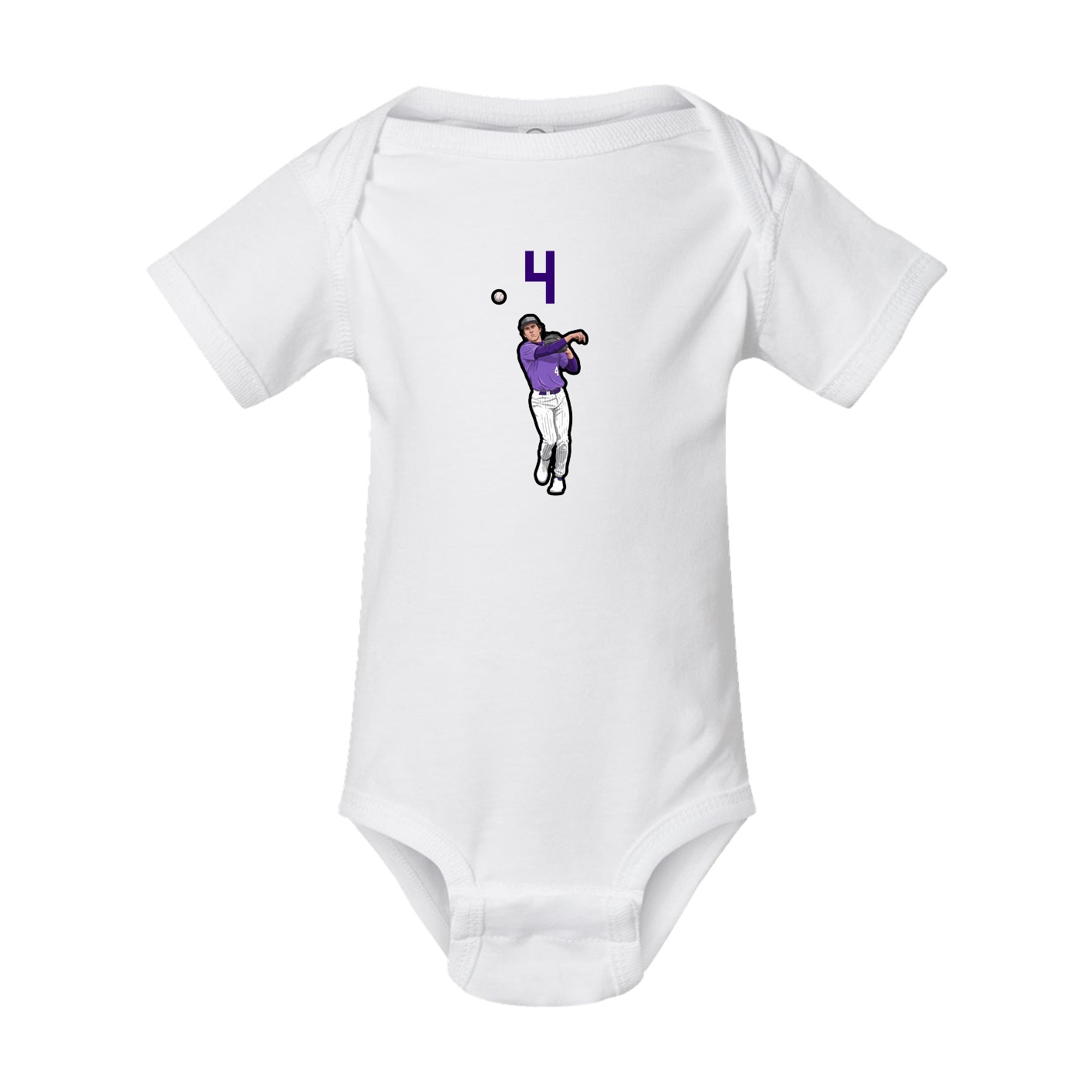 Baby Onesie — Number Top in White