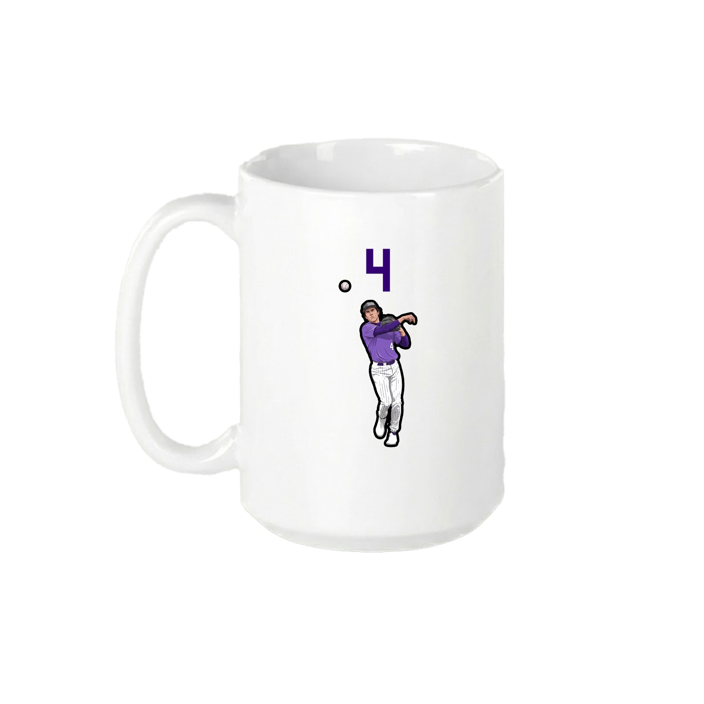 15oz Coffee Mug — Number Top in White