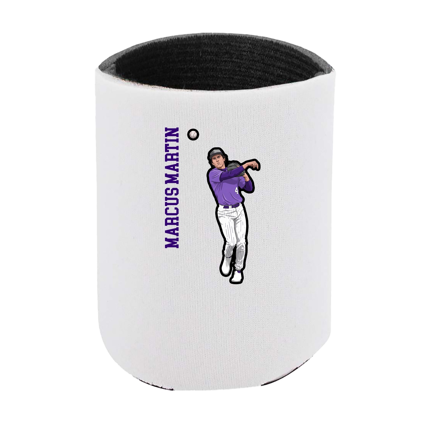 Can Holder — Name Vertical in White