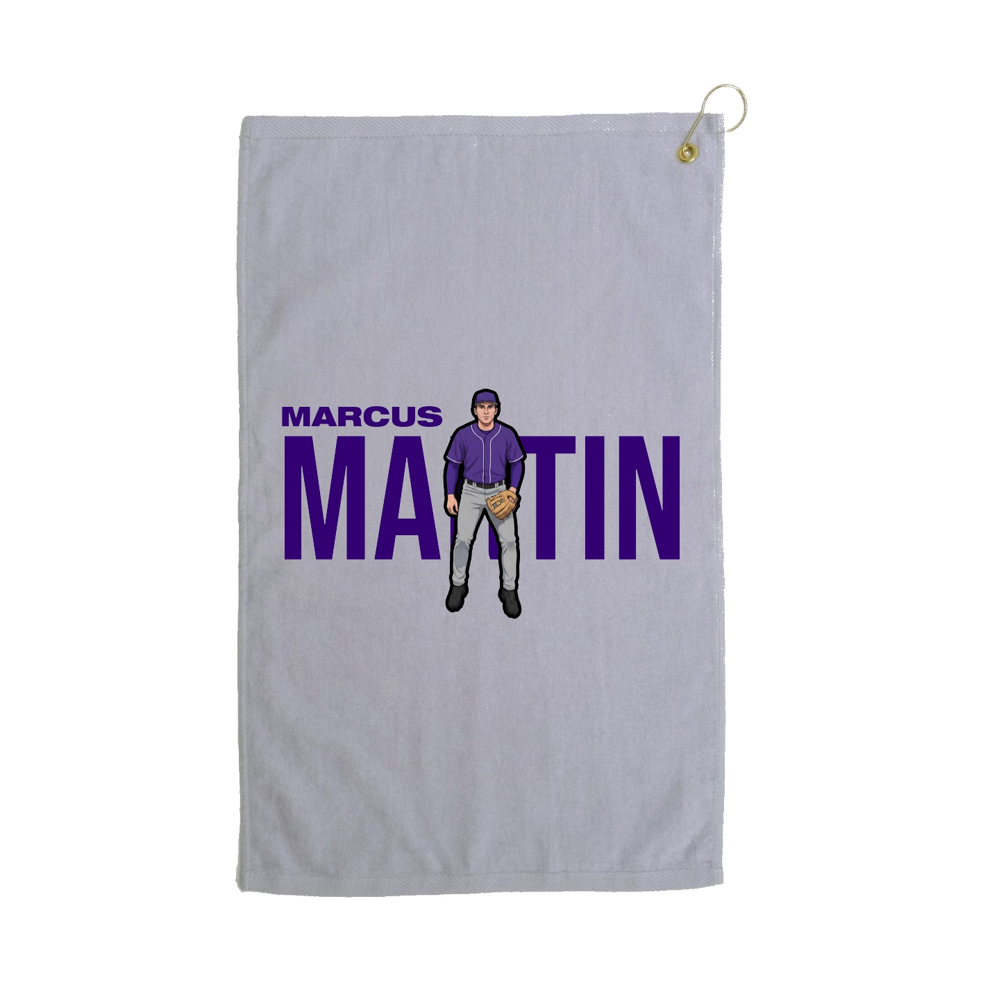 Golf Towel — Player Name in Grey