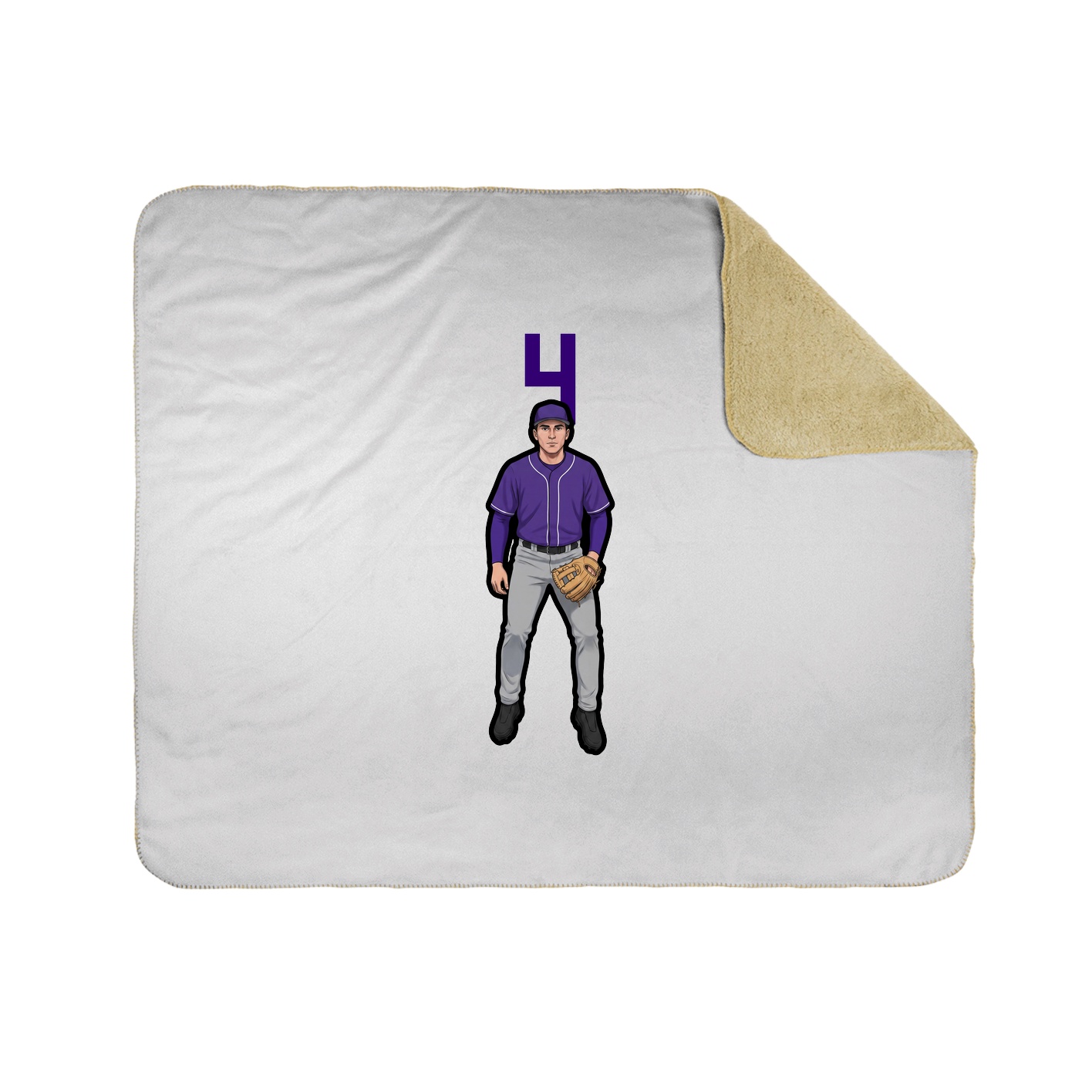Throw Blanket — Number Top in White