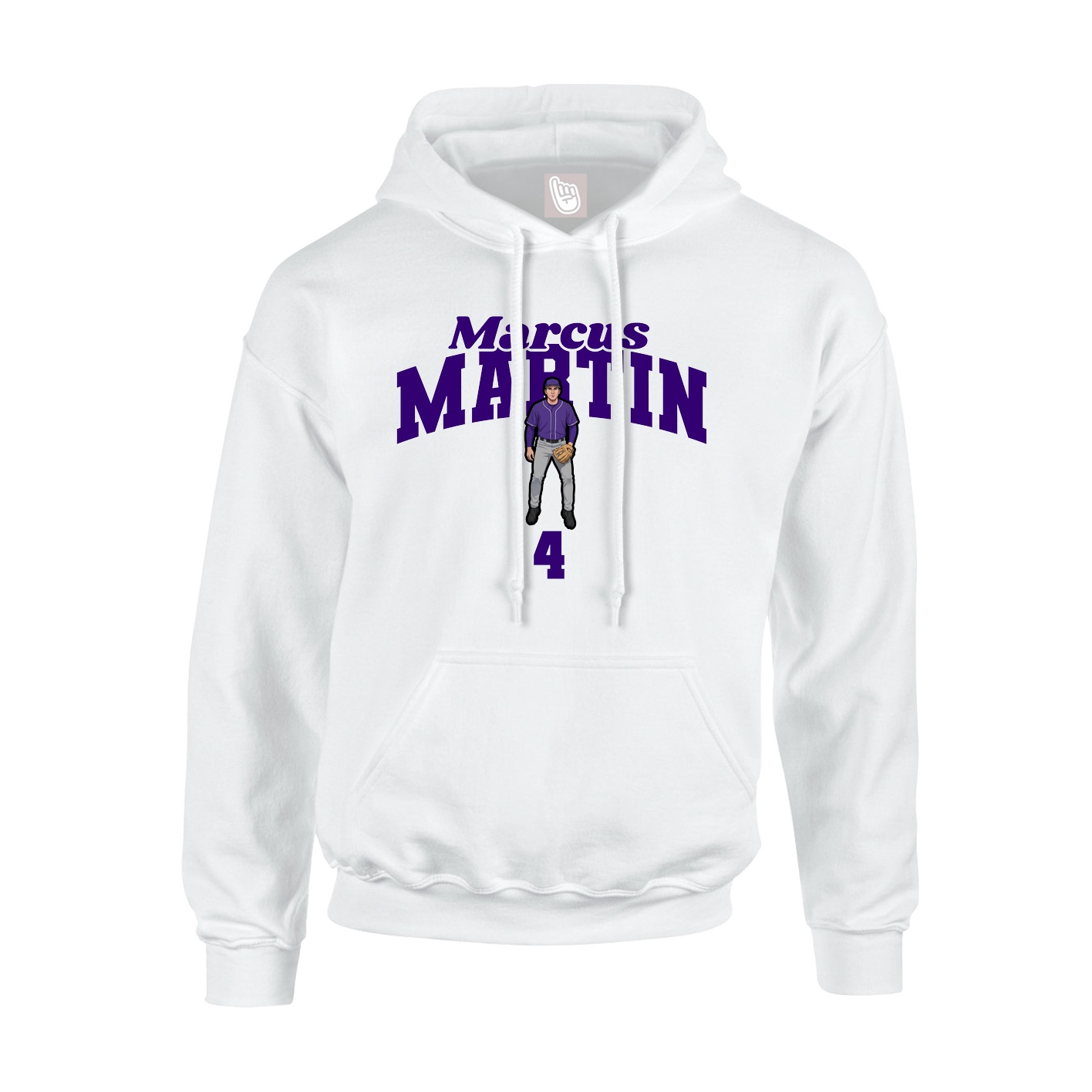 Hoodie — Signature Arch in White