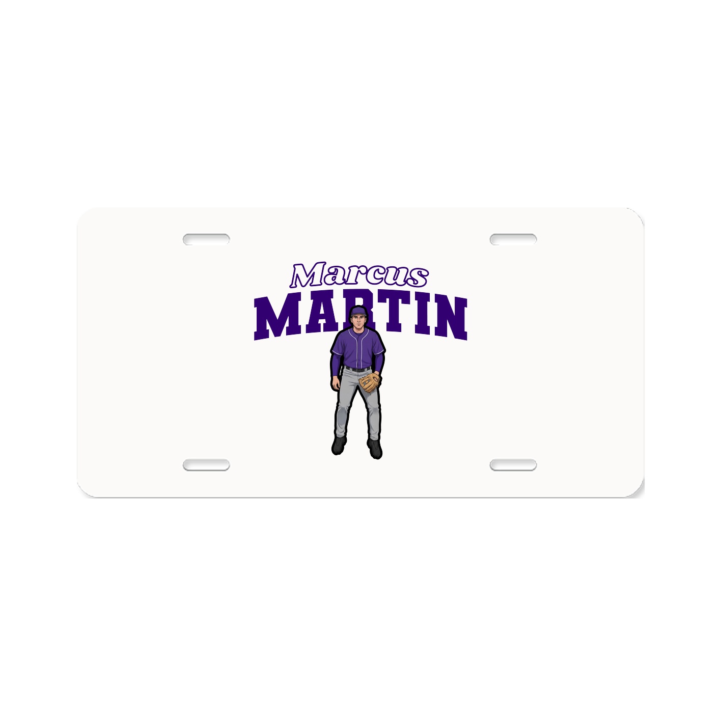License Plate — Name Arch in Classic