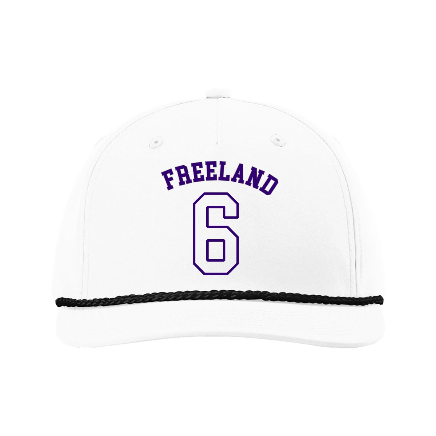 Five-Panel Classic Rope Cap — Shirsey Arch in White
