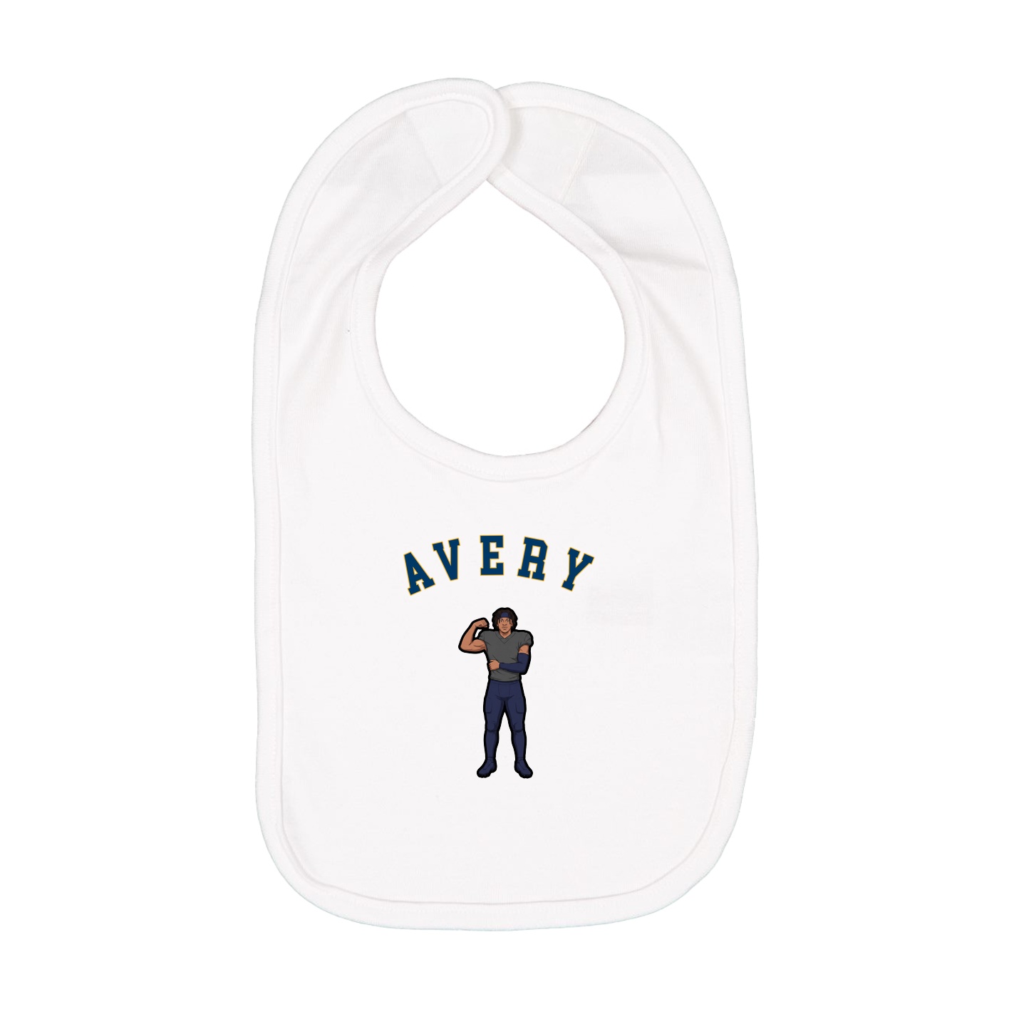 Infant Bib — Shirsey Arch in White