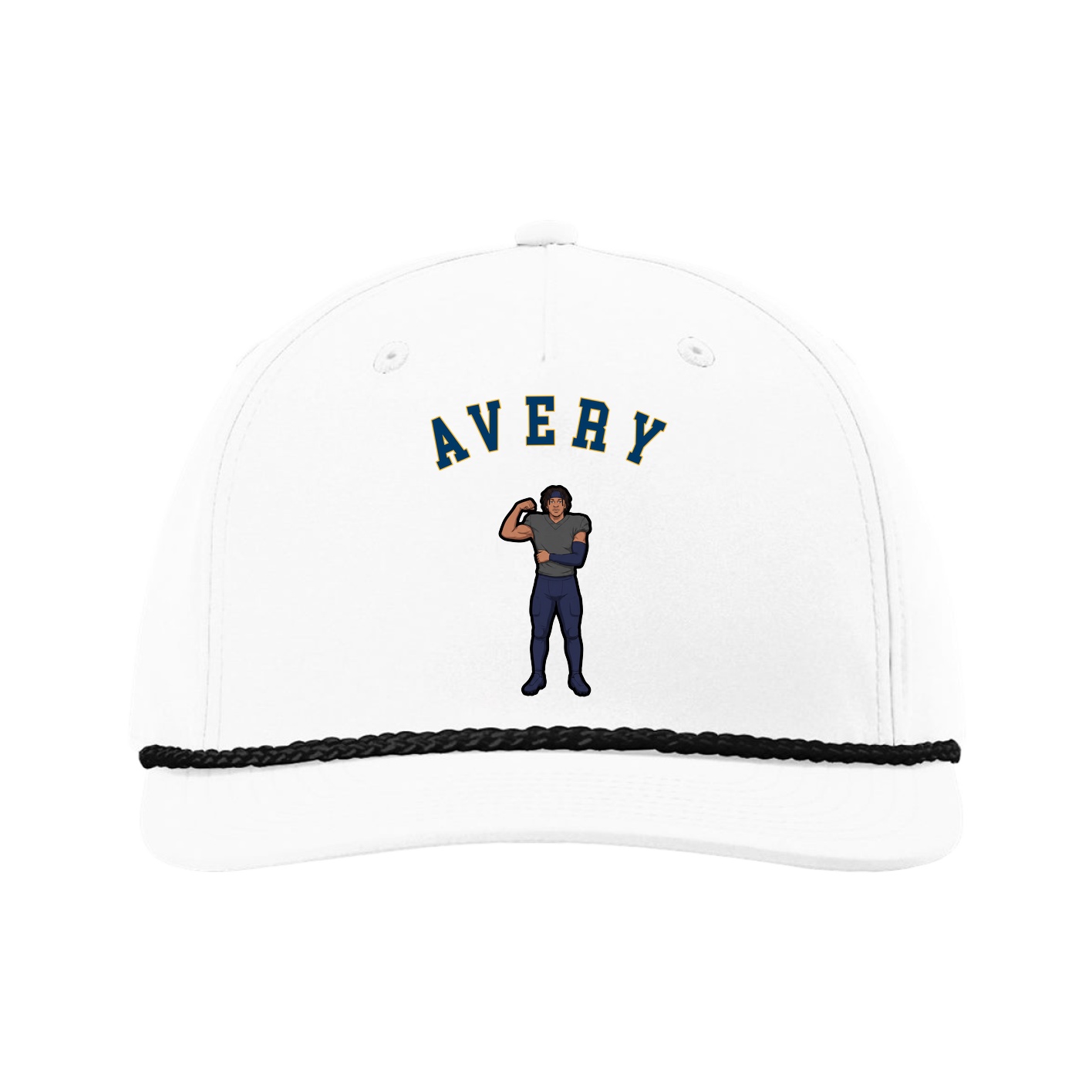 Five-Panel Classic Rope Cap — Shirsey Arch in White