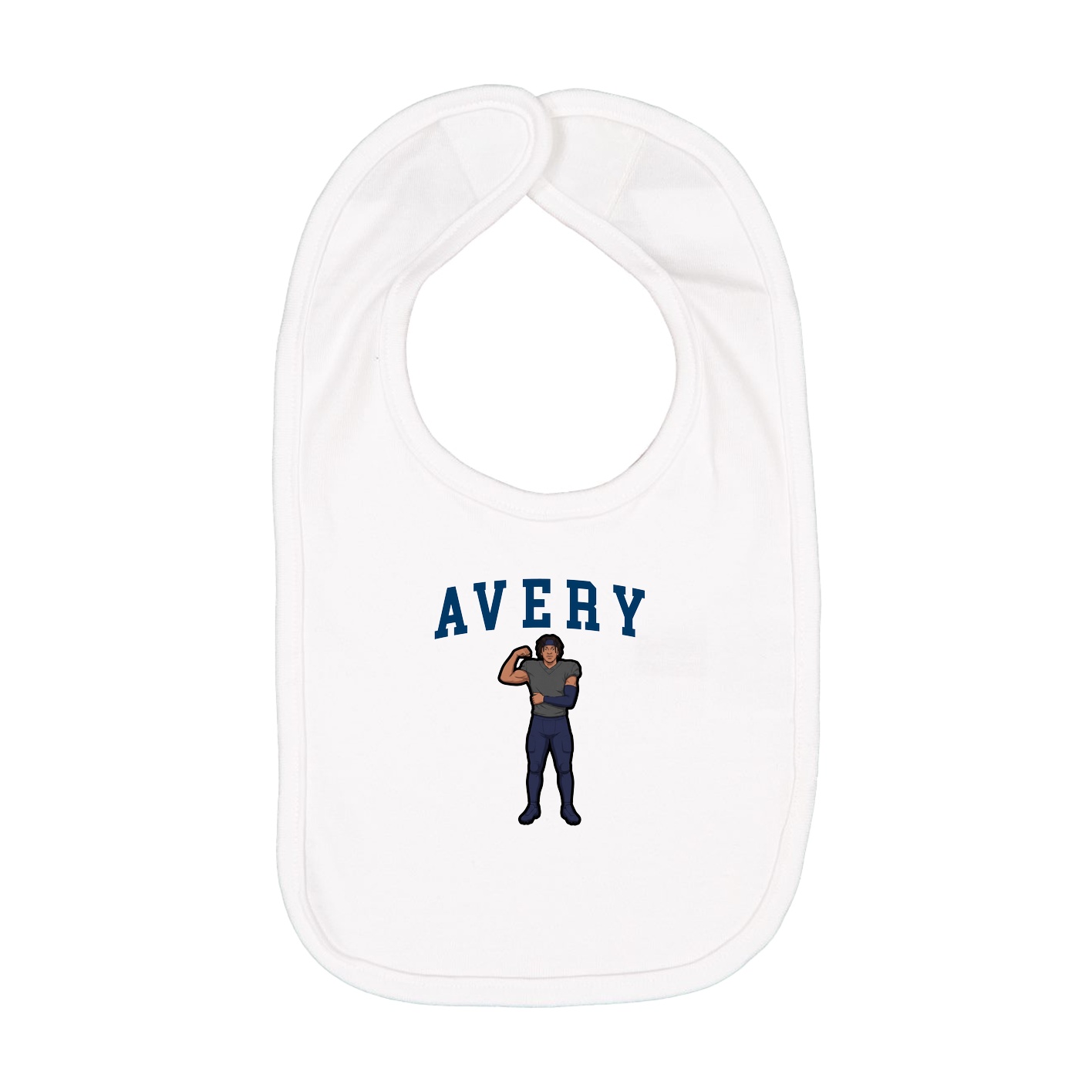 Infant Bib — Shirsey in White