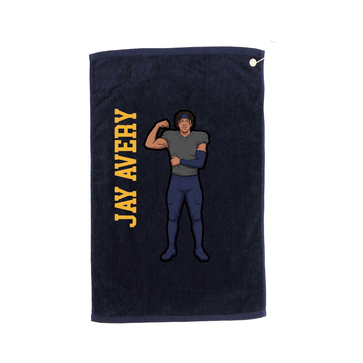 Golf Towel — Name Vertical in Navy