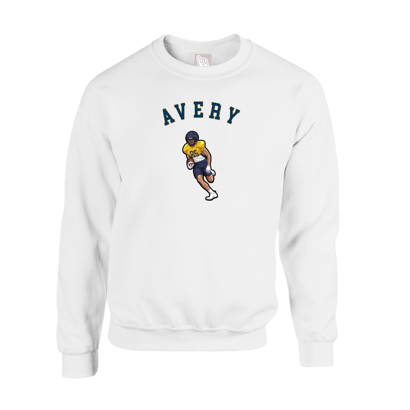 Fleece Crew — Shirsey Arch in White