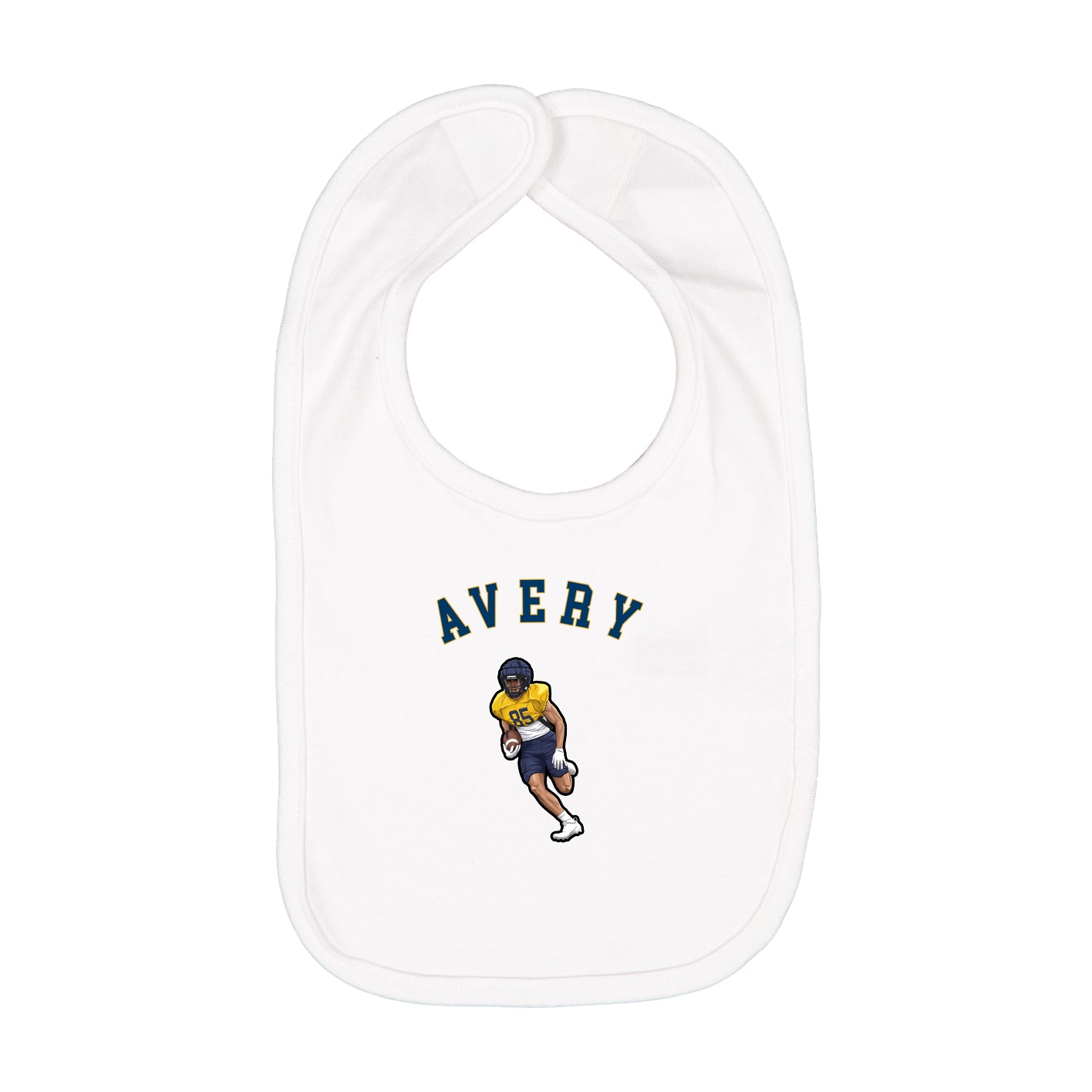 Infant Bib — Shirsey Arch in White