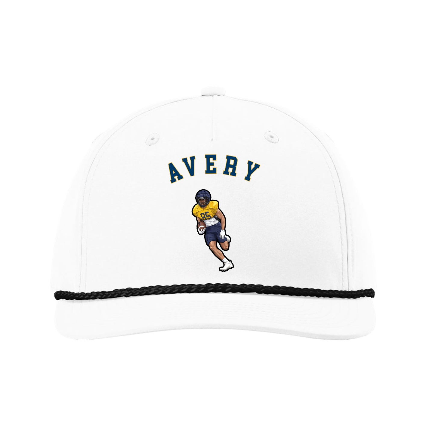 Five-Panel Classic Rope Cap — Shirsey Arch in White