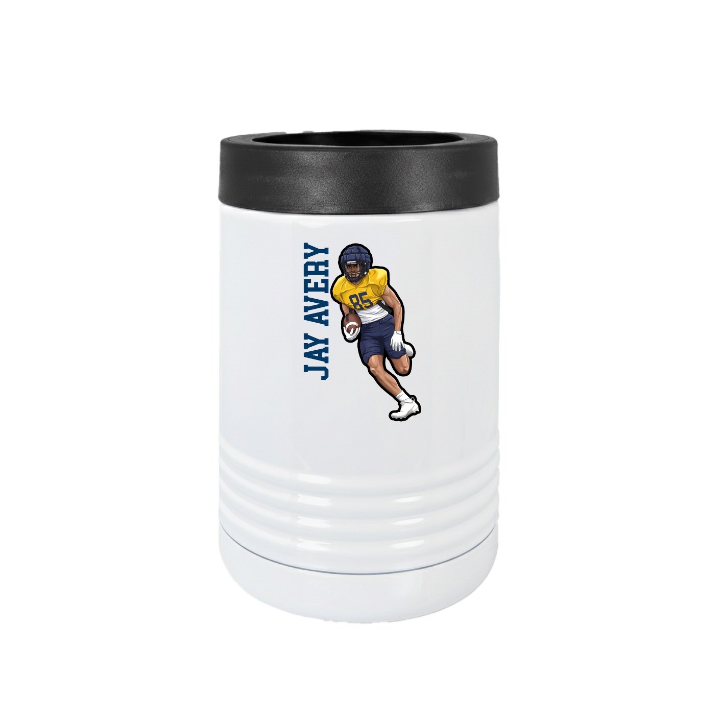 Beverage Holder — Name Vertical in White