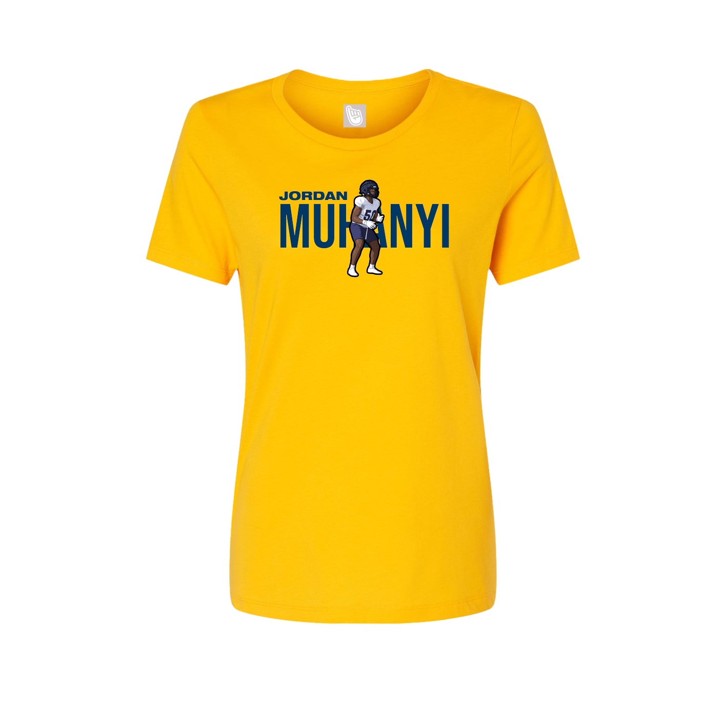 Fitted Women's Tee — Player Name in Gold