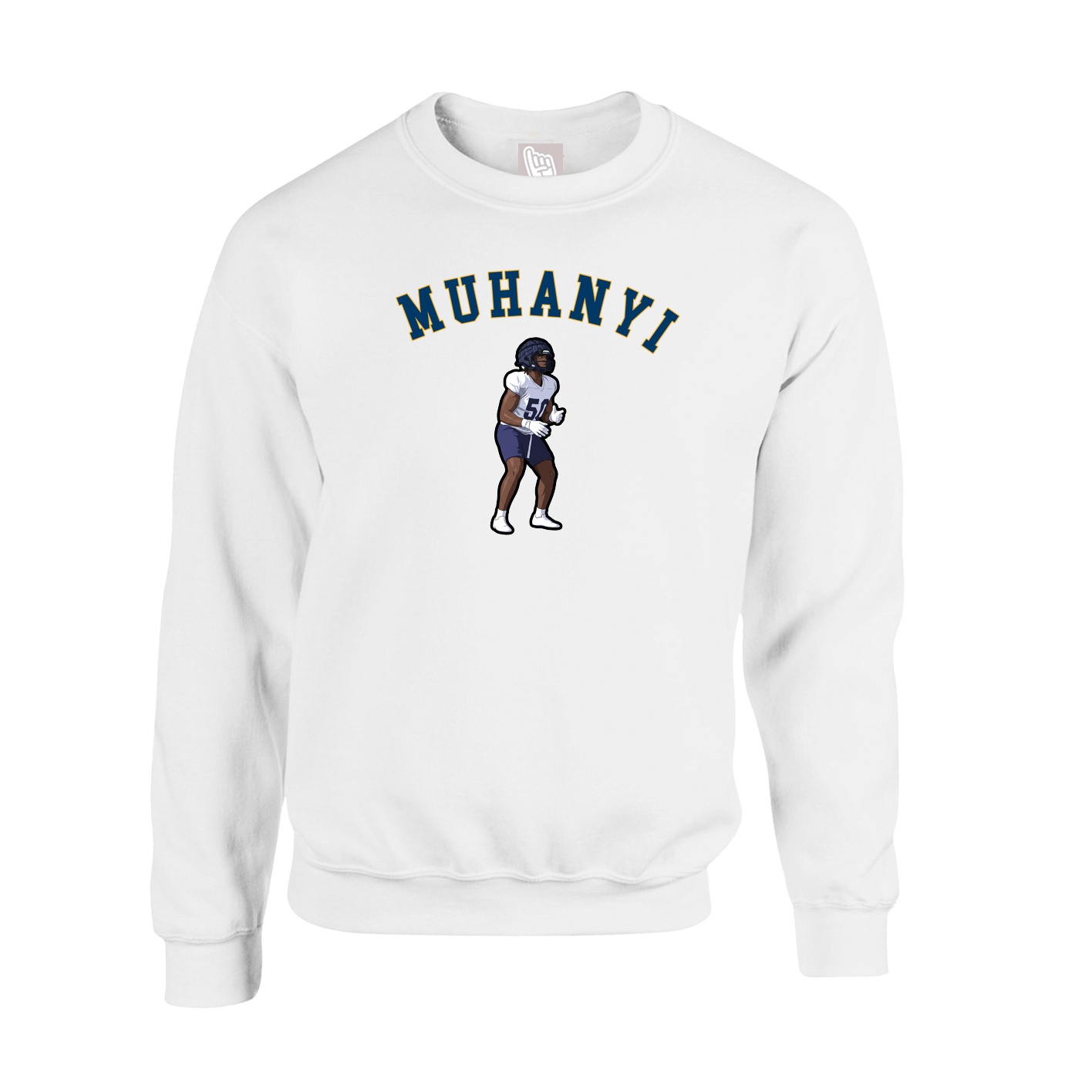 Fleece Crew — Shirsey Arch in White