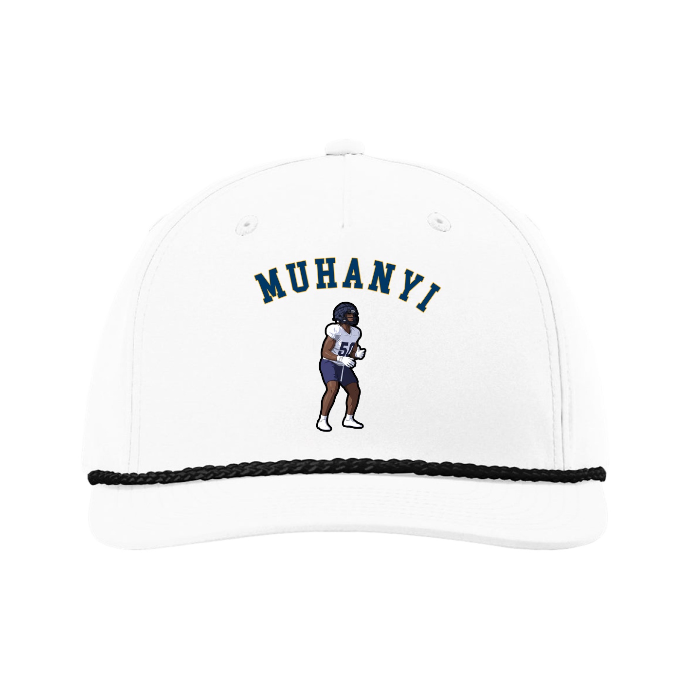 Five-Panel Classic Rope Cap — Shirsey Arch in White